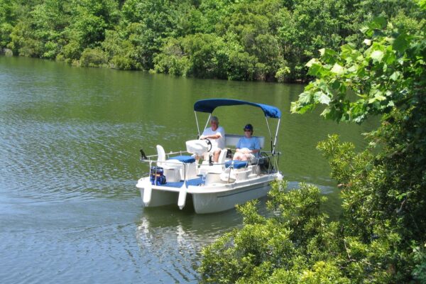 lakefront property, lots and homes - deck boat